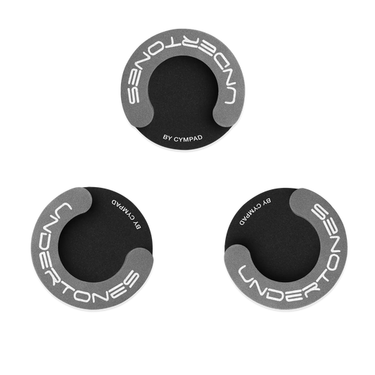 Cympad Undertones Floor Tom Leg Pads, designed to reduce vibration and provide enhanced stability. These high-quality pads improve grip and control, ensuring optimal performance and protection for your floor tom.