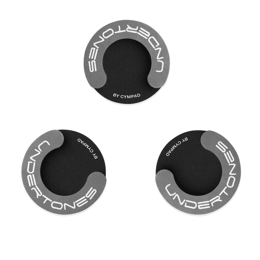 Cympad Undertones Floor Tom Leg Pads, designed to reduce vibration and provide enhanced stability. These high-quality pads improve grip and control, ensuring optimal performance and protection for your floor tom.