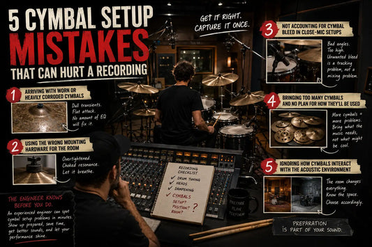 5 Cymbal Setup Mistakes That Can Hurt a Recording