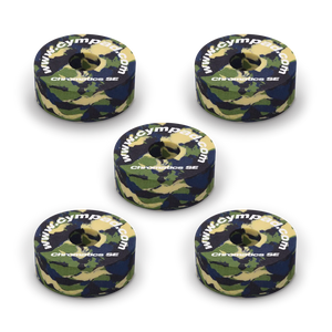 SE Cympad Chromatics cymbal washers – 5-piece set of high-density foam washers for drum kits, designed to improve cymbal sound, reduce wear, and add visual style.