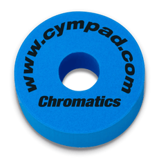 Close-up image of a single Cympad Chromatic, featuring Blue color. Perfect for drummers seeking to customise their drum and cymbal sound without sacrificing tone quality, ideal for practice and performance