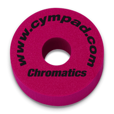 Close-up image of a single Cympad Chromatic, featuring Crimson color. Perfect for drummers seeking to customise their drum and cymbal sound without sacrificing tone quality, ideal for practice and performance