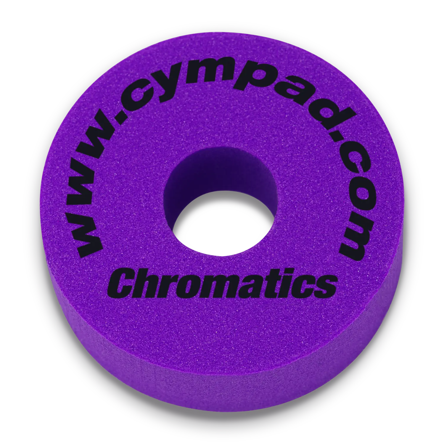 Close-up image of a single Cympad Chromatic, featuring Purple color. Perfect for drummers seeking to customise their drum and cymbal sound without sacrificing tone quality, ideal for practice and performance