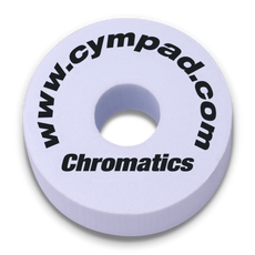 Close-up image of a single Cympad Chromatic, featuring White color. Perfect for drummers seeking to customise their drum and cymbal sound without sacrificing tone quality, ideal for practice and performance